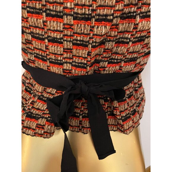 Anthropologie Elevenses Short Sleeve Button Blazer Bow Belted Y2K Cottagecore - Picture 13 of 16